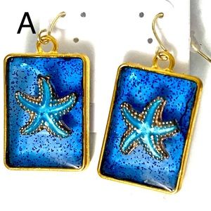 Ladies Sea Life Epoxy Earrings